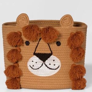 PILLOWFORT NWT Lion Kids' Coiled Rope Basket